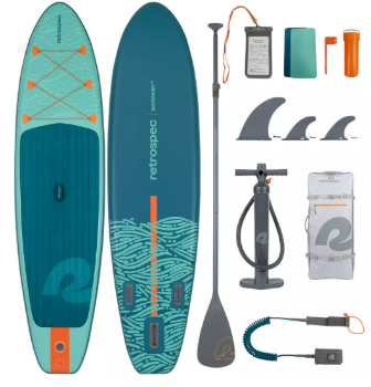 LoT-PaddleBoard Paddle Board with Paddle and assorted supplies
