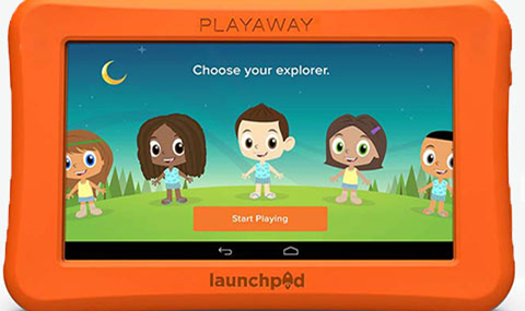 Launch Pad Tablet showing child cartoon application