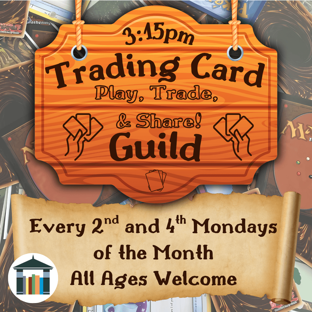 Trading Card Guild Old-fashioned wood sign reading Trading Card Guild