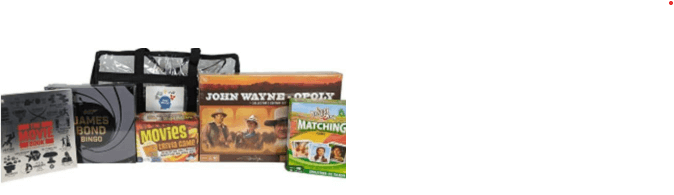 Movie Kit (1) Movie Memory Kit including John Wayneopoly, James Bond Bingo, and Wizard of Oz Memory