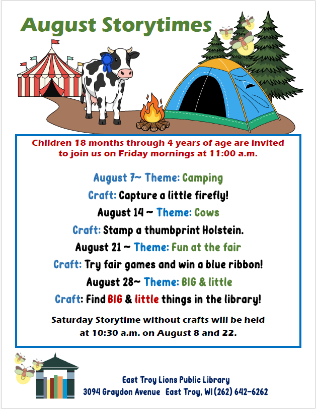 Image of Holstein cow in front of a tent and campfire with carnival tent in the background.