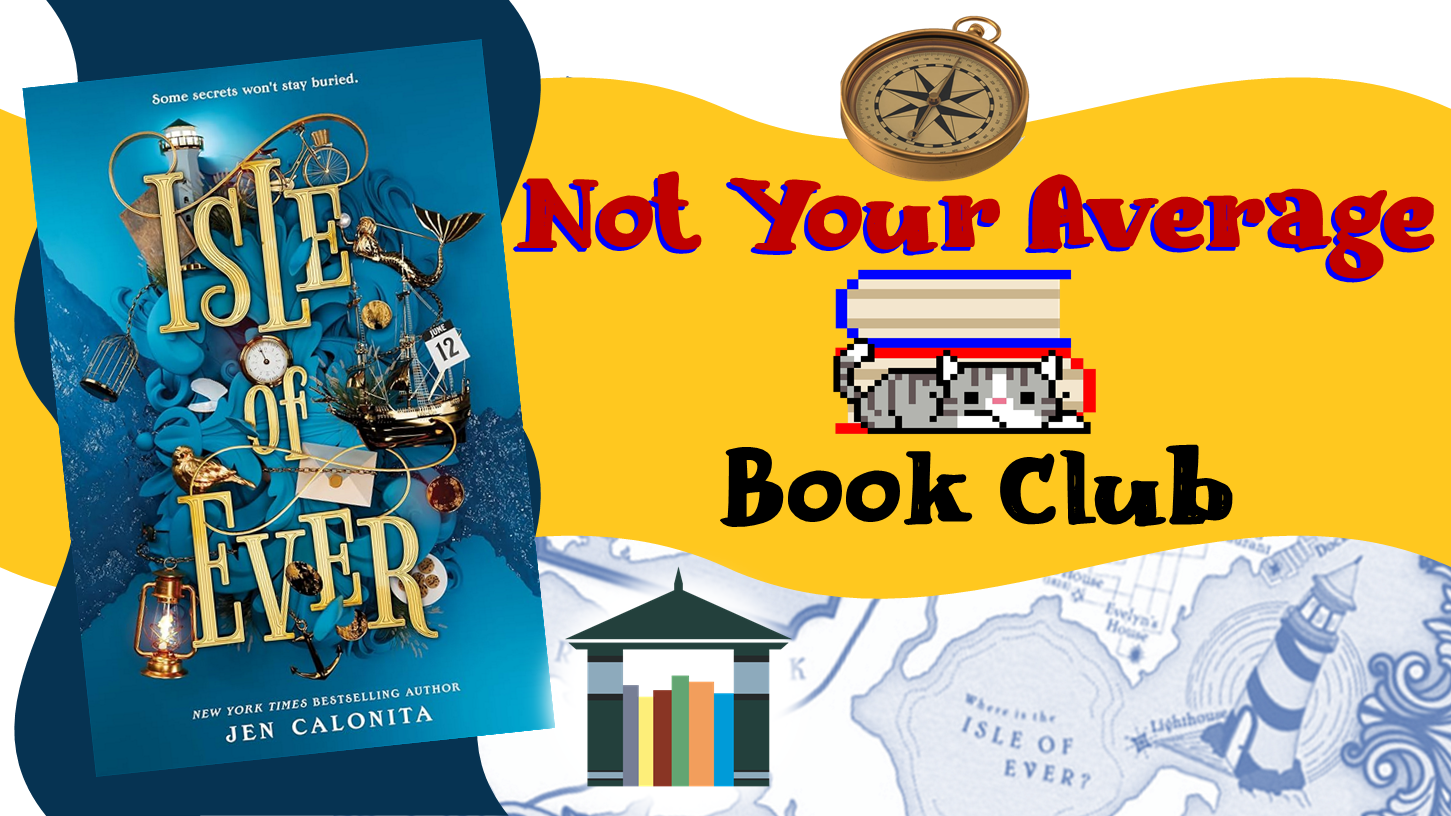 Cover of blue book with "Isle of Ever" written in gold.
