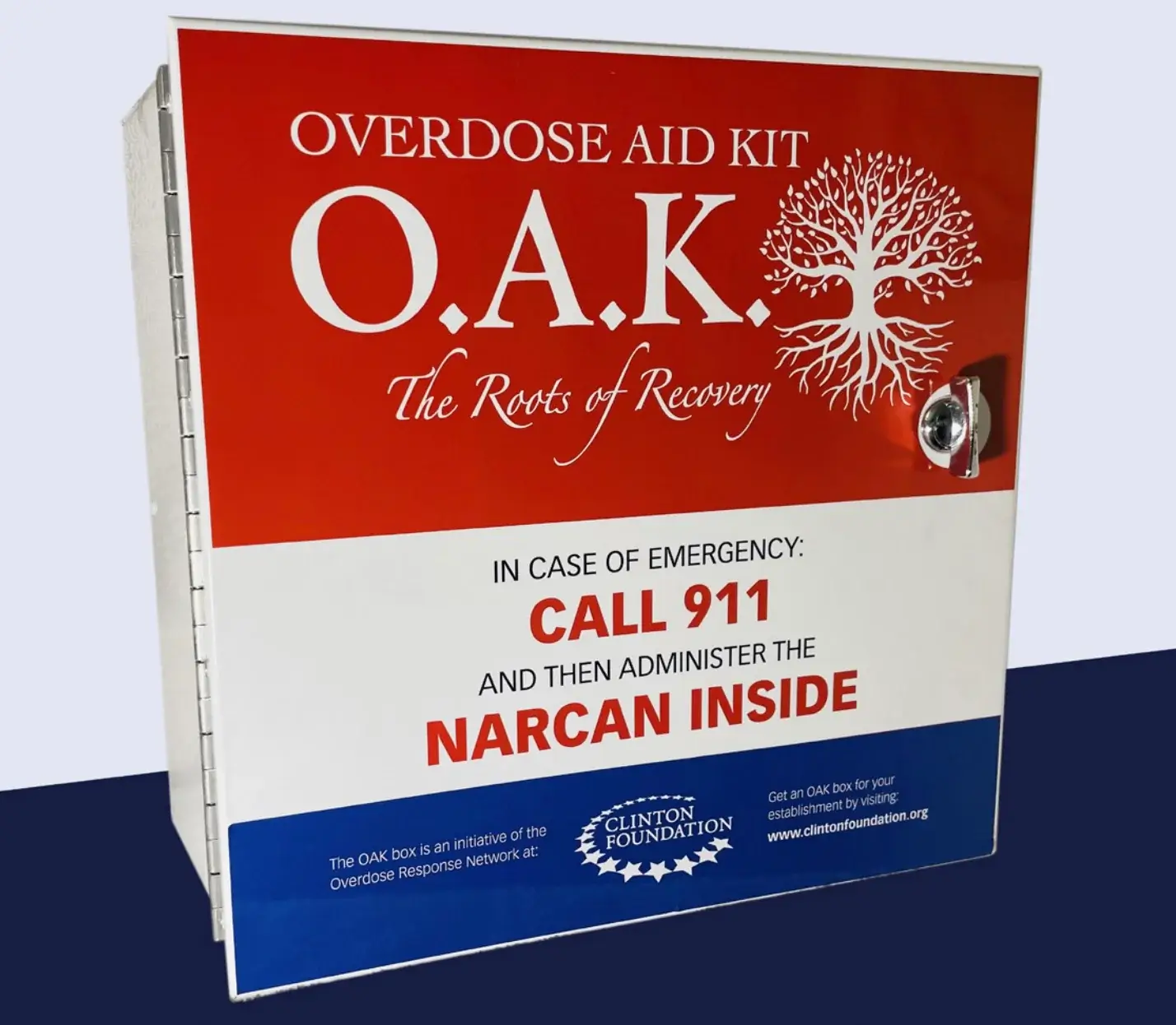 OAK Red, white, and blue Overdose Aid Kit